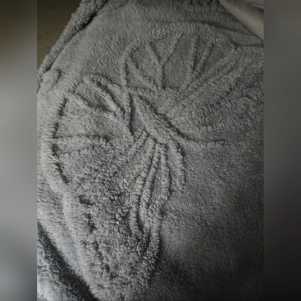Super Soft Blue Embroidered Butterfly Throw Blanket